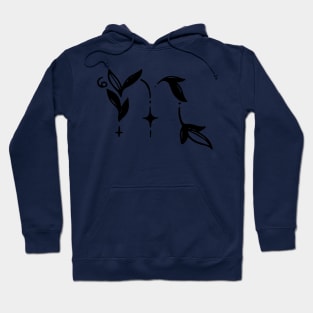 black Scorpio waves zodiac sign Hoodie